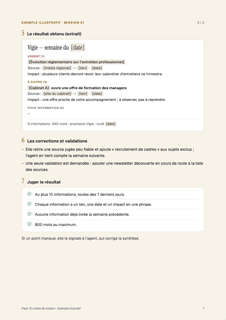 Page 7 du guide : L'exemple de bout en bout, en arrière-plan
